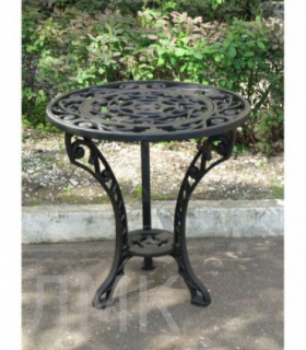 Стол круглый с чугунной столешницей